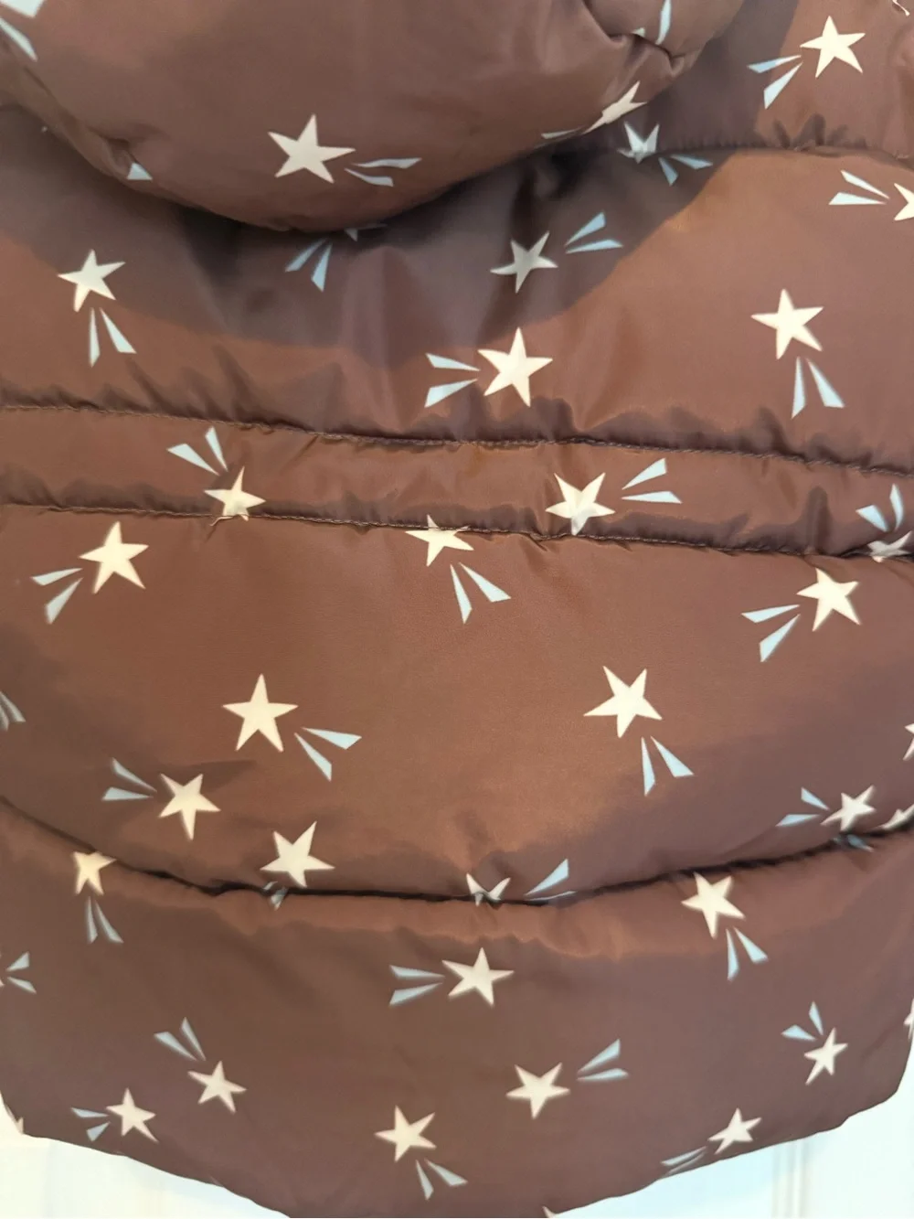 Rylee + Cru Puffer Jacket in Brown Shooting Stars